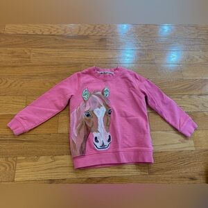 Boden Pink Horse Graphic Kids Bottoms